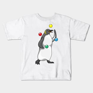 Penguin Juggler Juggle Kids T-Shirt